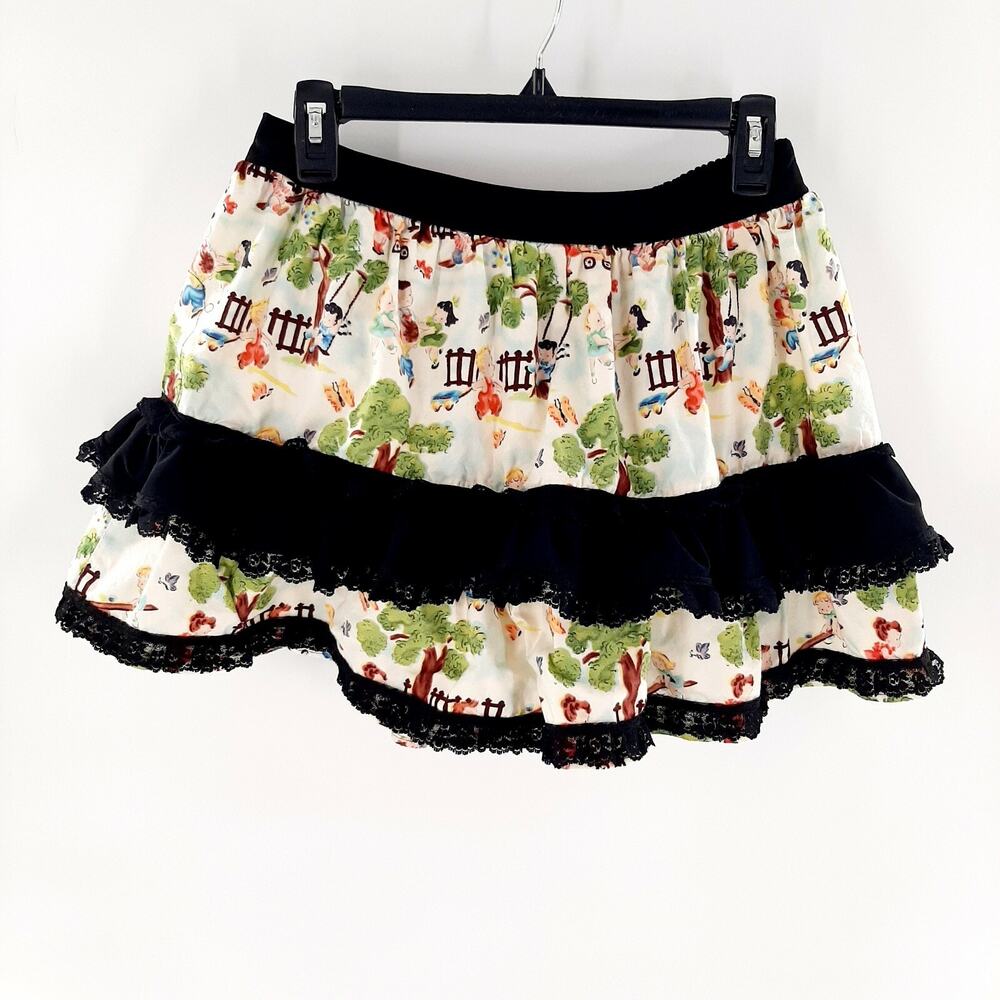 Orbit By Cikxtees Whimsigoth Cute Short Circle Skirt Playful Fun Pull On